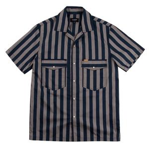 Seager Co Western Pearl Snap Button Shirt Size Medium Blue/Grey